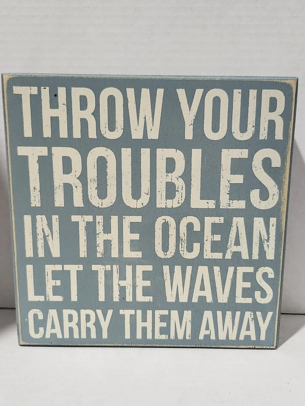 Primitives By Kathy Coastal Blue Wooden Sign